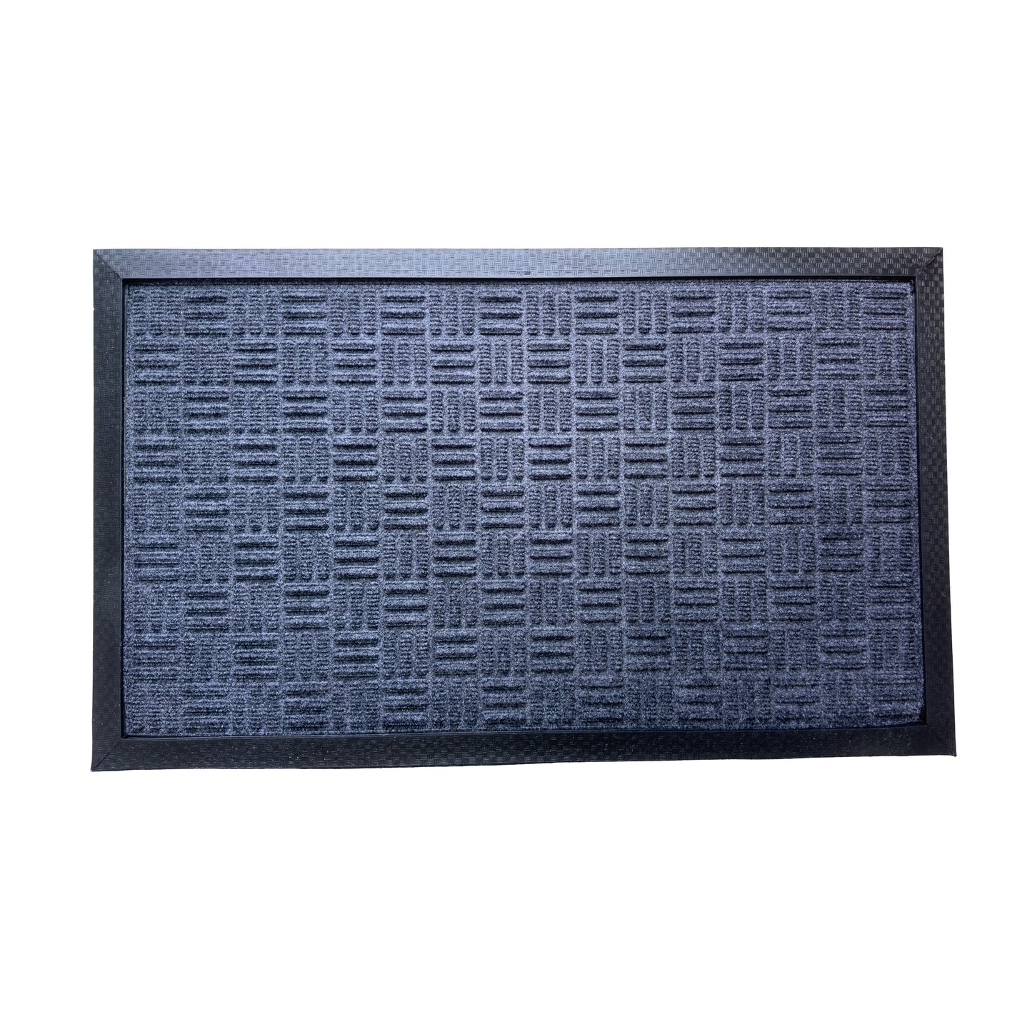 HUSKUS Rectangular Dark grey Rubber-Backed Polypropylene Doormat Stylish, Durable Entrance Mat for Homes & Offices 45cm X 75CM